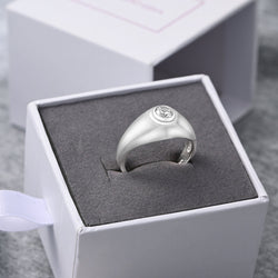 Simple Classic Engagement Rings Signet Ring Men Promise Ring