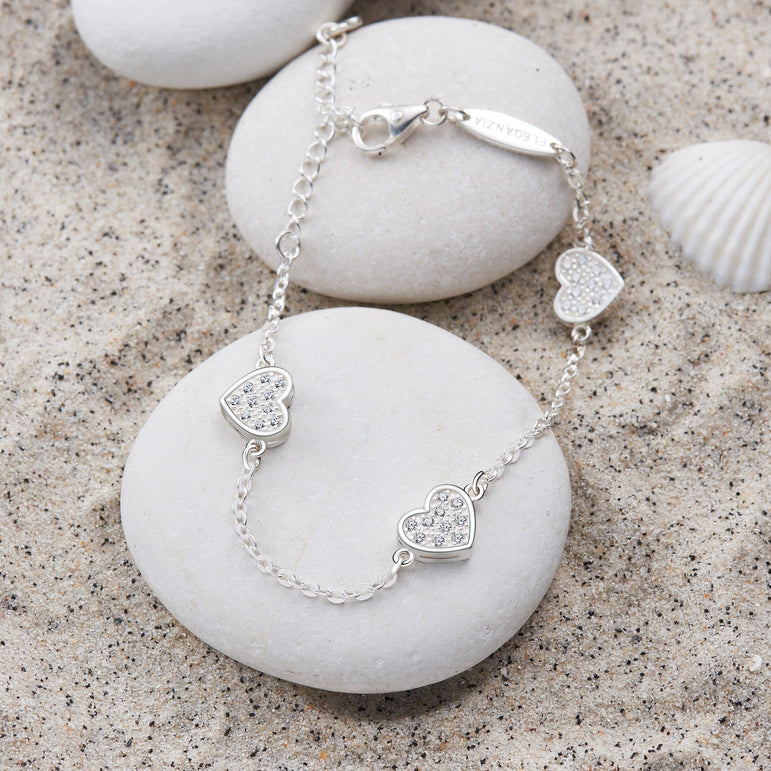 Petite Sterling Silver Heart Bracelets Bracelet