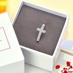Classic Sideways Cross Rings Sterling Silver Ring
