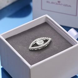 CZ Evil Eye Pendant Sterling Silver Pendant
