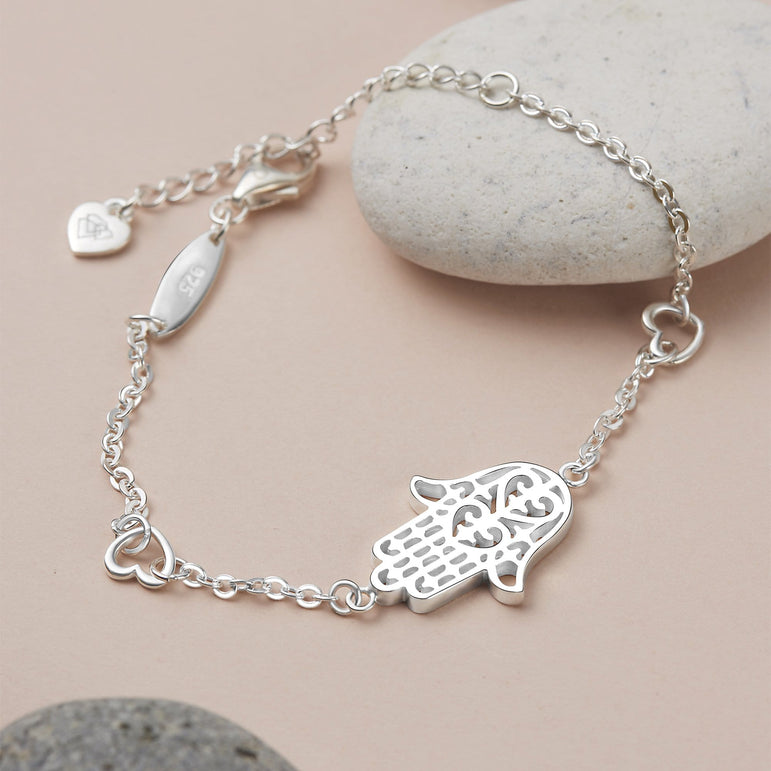 Sterling Silver Hamsa Hand Bracelet Bracelet