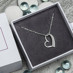 Sterling Silver Open Heart Necklace Pendant Necklace Pendant + Chain