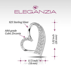 Open Heart Pendant Sterling Silver Pendant