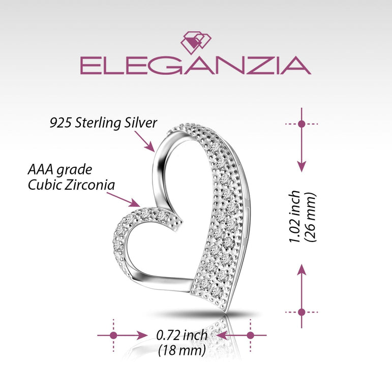 Open Heart Pendant Sterling Silver Pendant