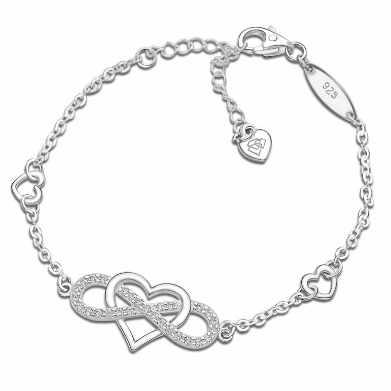 Sterling Silver Infinity Heart Bracelet Bracelet