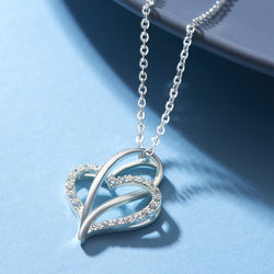 Infinite Love Knot Heart Silver Pendant Pendant