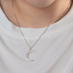 Crescent Moon Pendant Silver Pendant