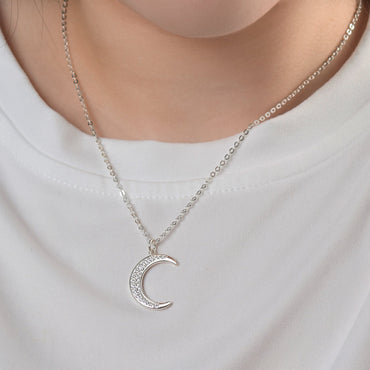 Crescent Moon Pendant Silver Pendant