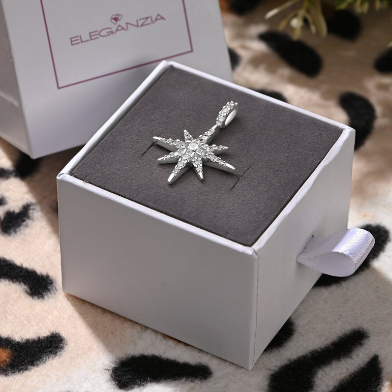Celestial 8 Pointed Star Jewelry Silver Pendant Pendant
