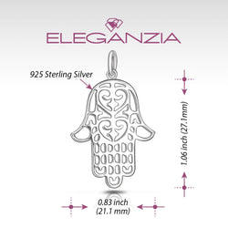 Sterling Silver Hamsa Hand Pendant Pendant