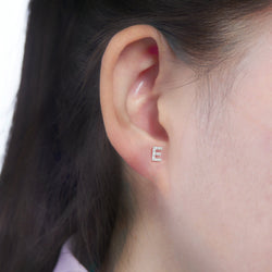 Initial Earrings Sterling Silver Stud Earrings Stud Earrings