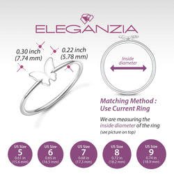 Mini Butterfly Ring Sterling Silver Stacking Ring