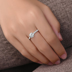 CZ Marry Me Engagement Rings for Her Channel Band Promise Ring