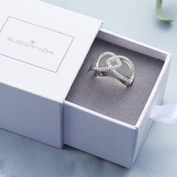 Simple Sterling Silver Criss Cross Rings Ring