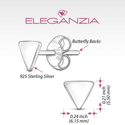 Simple Triangle Earrings Stud Sterling Silver Stud Earrings