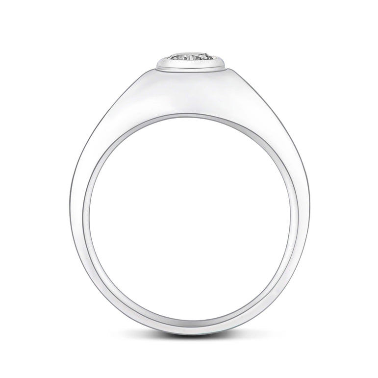 Simple Classic Engagement Rings Signet Ring Men Promise Ring