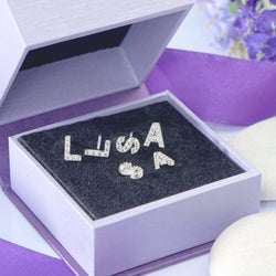 Initial Earrings Sterling Silver Stud Earrings Stud Earrings