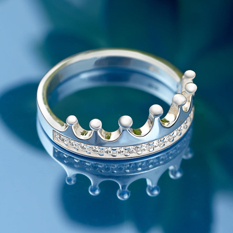 King and Queen Crown Promise Rings for Her Promise Ring