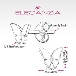 Petite Butterfly Stud Earrings Sterling Silver Stud Earrings