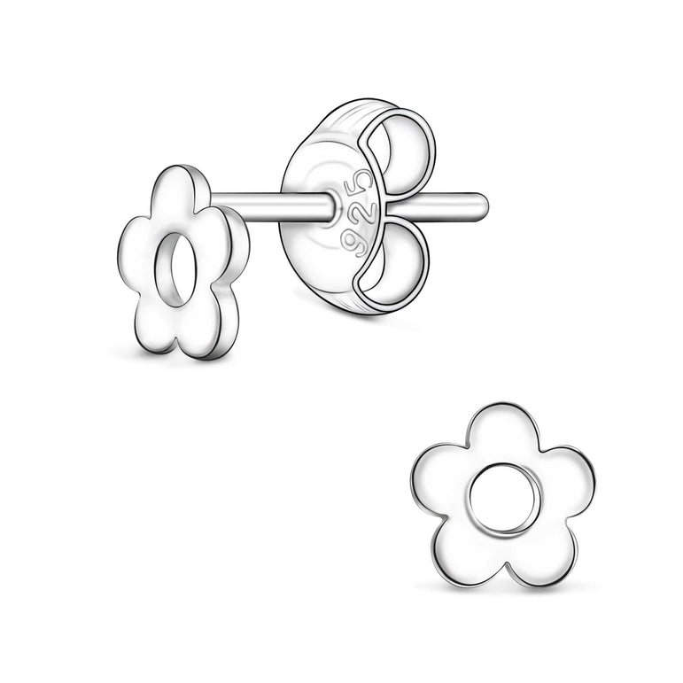 Petite Flower Stud Earrings Sterling Silver Stud Earrings