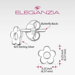 Petite Flower Stud Earrings Sterling Silver Stud Earrings