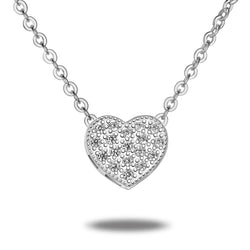 Heart Necklace Sterling Silver Chain Love Necklace Pendant Necklace