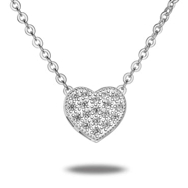 Heart Necklace Sterling Silver Chain Love Necklace Pendant Necklace