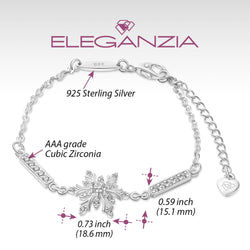 Sterling Silver Snowflake Bracelet with CZ Stones Bracelet