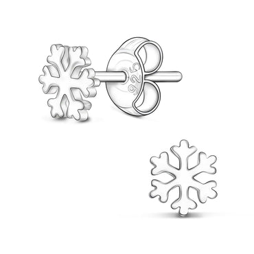 Petite Snowflake Earrings Studs Sterling Silver Stud Earrings