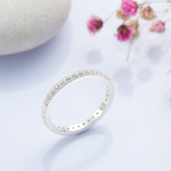 Eternity Stackable Rings Sterling Silver Stacking Ring