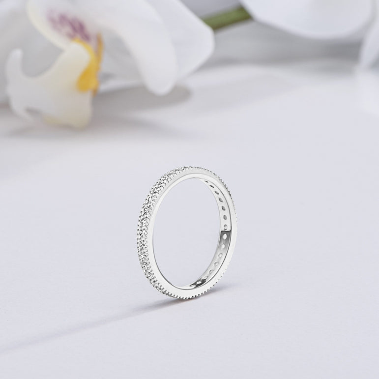 Eternity Stackable Rings Sterling Silver Stacking Ring