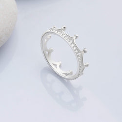 Crown Sterling Silver Stackable Rings Stacking Ring