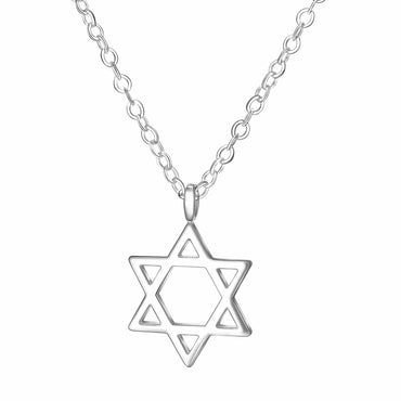 Sterling Silver Necklace Star of David Pendant Necklace