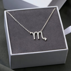 Scorpio Zodiac Necklace Silver Astrology Constellation Necklace Horoscope Jewels Pendant Necklace