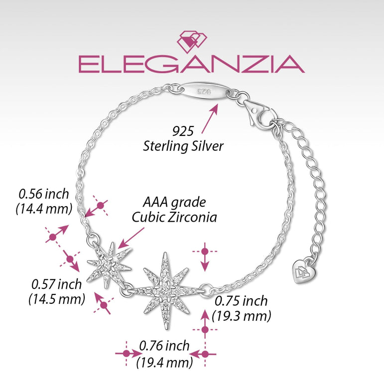 CZ Falling Star Jewelry Sterling Silver Bracelet Bracelet