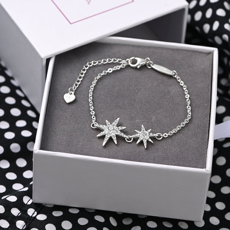 CZ Falling Star Jewelry Sterling Silver Bracelet Bracelet