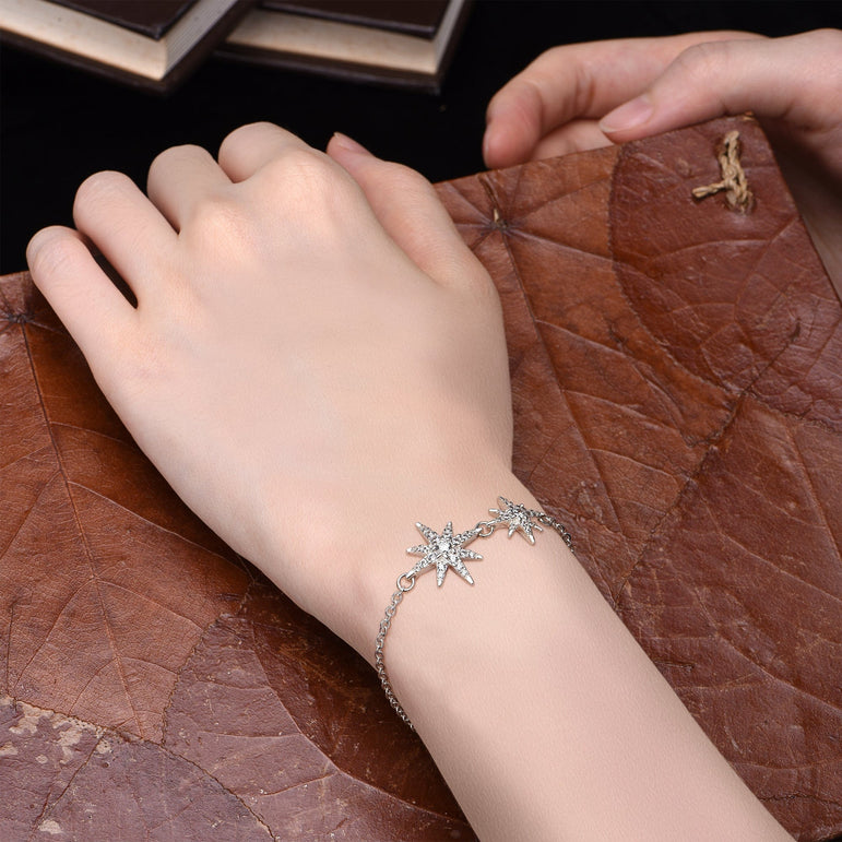 CZ Falling Star Jewelry Sterling Silver Bracelet Bracelet