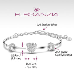 Petite Sterling Silver Heart Bangle Bracelets Bangle