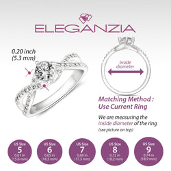Twist Criss Cross Cubic Zirconia Engagement Ring Sterling Silver Promise Ring