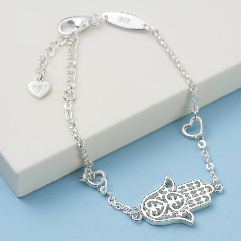 Sterling Silver Hamsa Hand Bracelet Bracelet