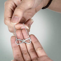 Infinity Cross Necklace Sterling Silver Pendant Necklace