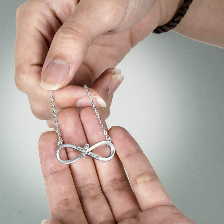 Infinity Cross Necklace Sterling Silver Pendant Necklace