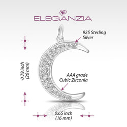 Crescent Moon Pendant Silver Pendant