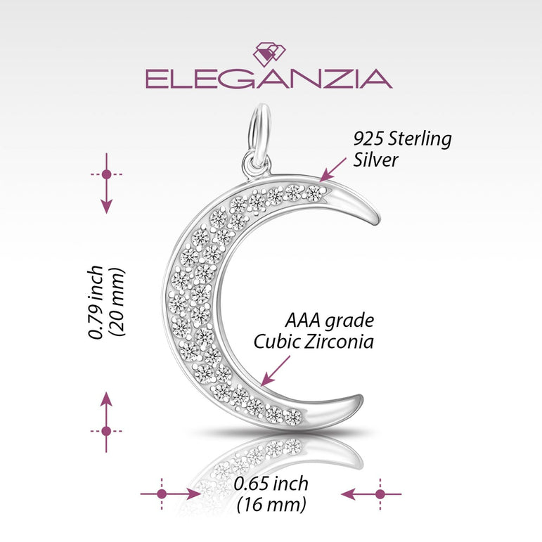 Crescent Moon Pendant Silver Pendant