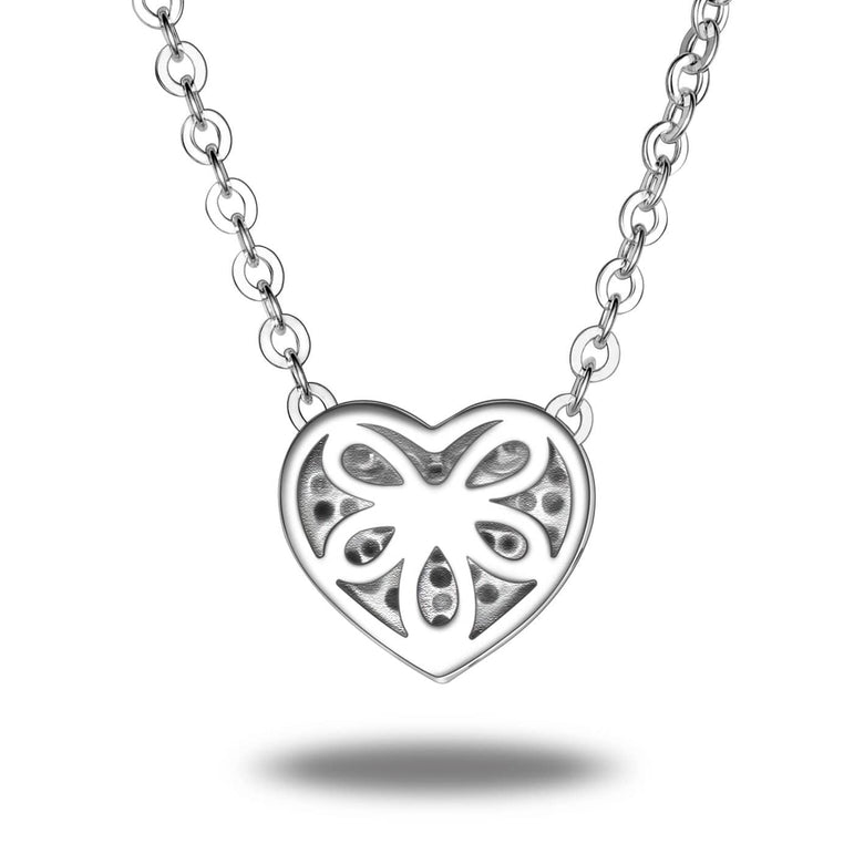 Heart Necklace Sterling Silver Chain Love Necklace Pendant Necklace