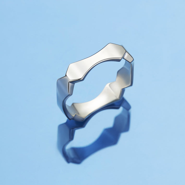 Bamboo Sterling Silver Rings for Men Ring