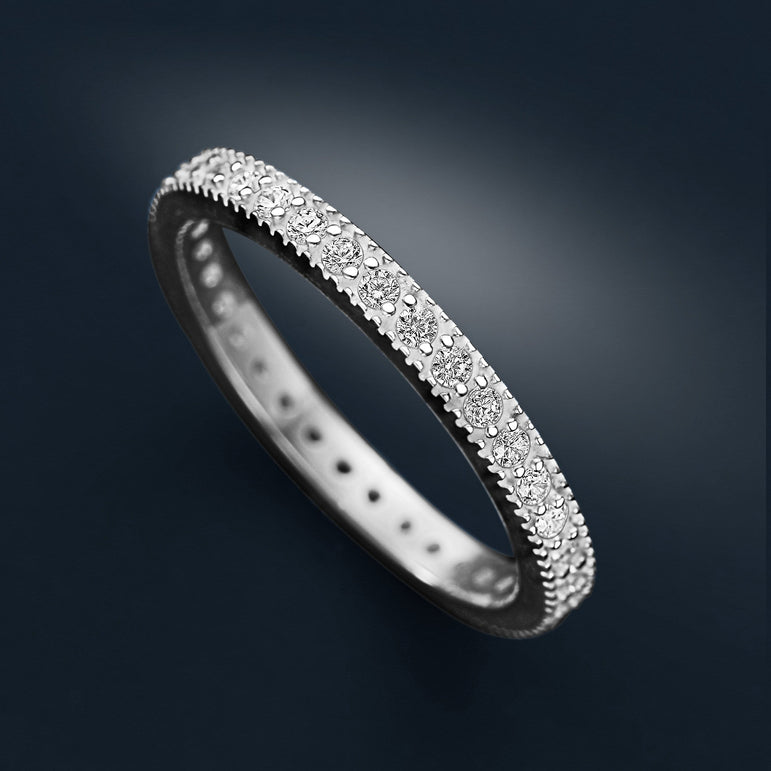 Eternity Stackable Rings Sterling Silver Stacking Ring