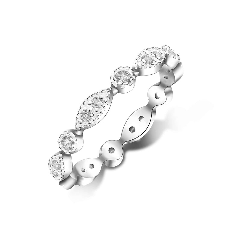 CZ Sterling Silver Simple Stackable Rings Stacking Ring