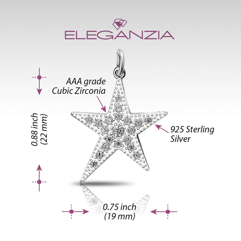 Sterling Silver Star Pendant, Lucky Star Jewelry Pendant