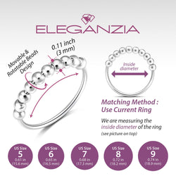 Anti Anxiety Ring Bead Stress Relief Ring Sterling Silver Stacking Ring